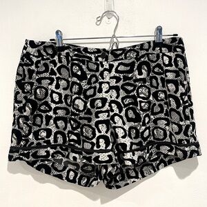 Cynthia Rowley Gray Cheetah Shorts Size 10